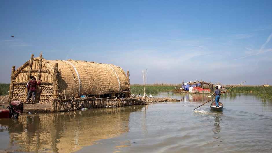 A floating palm reed-woven house for tourists in the marshes of the southern Iraqi district of Chibayish in Dhi Qar province, about 120 kilometres northwest of the southern city of Basra. PHOTO: AFP