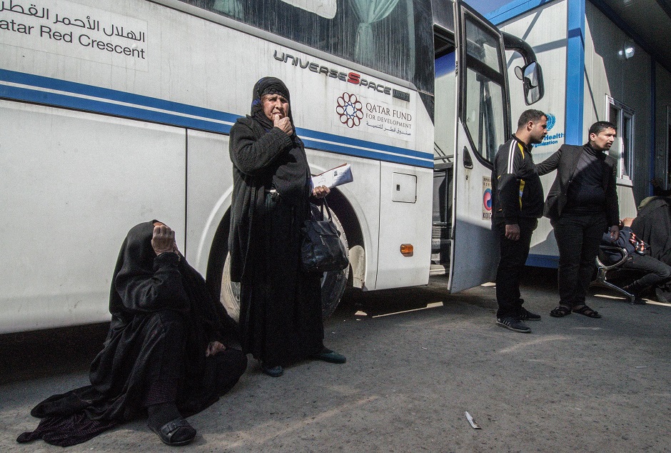 Iraqi patients wait to get hearing consultation at Jumhuri hospital, a specialised hearing impairment centre, in west Iraq's city Mosul. PHOTO: AFP