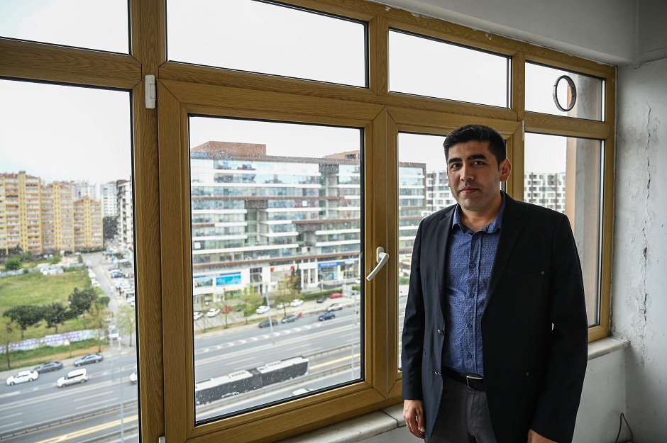 Mehmet Yasin Hamidi, Afghan Chairman of Royalist real-estate agency poses for a picture in Beylikduzu district in Istanbul. PHOTO: AFP