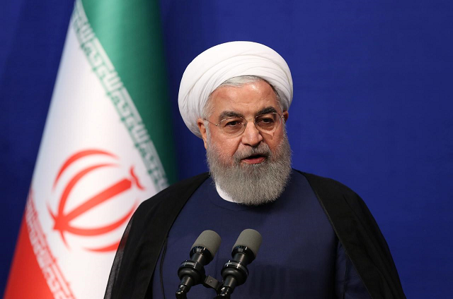 iranian president hassan rouhani speaks during a meeting with a group of iranian athletes in tehran iran june 1 2019 photo afp