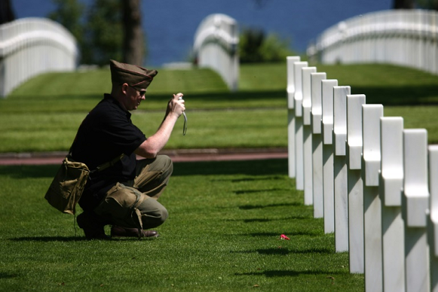 A stop at the US cemetery in Colleville-sur-Mer is often on the agenda of visiting US presidents. PHOTO: AFP