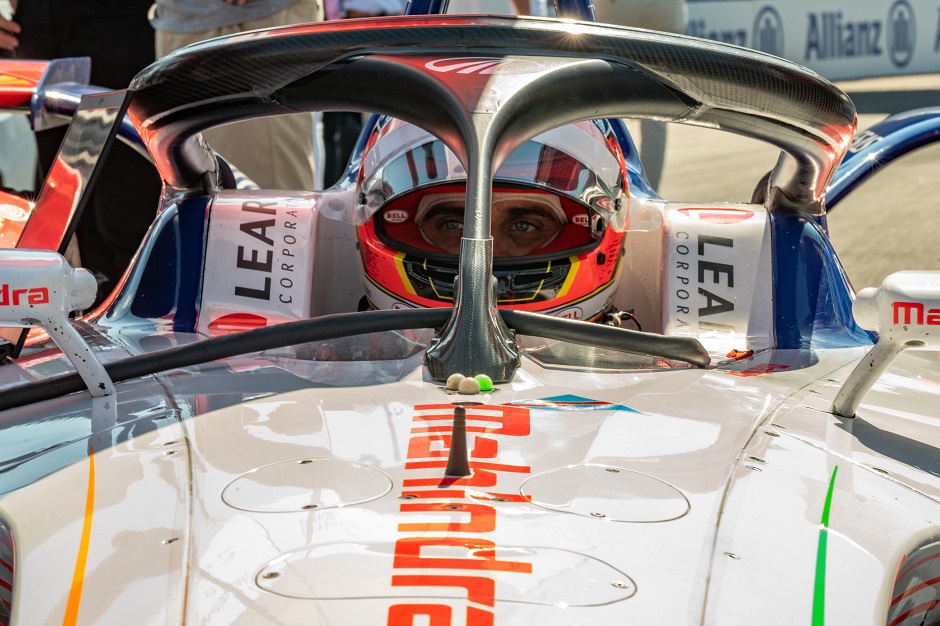 A racer on the grid prior to the Formula E Racing Championship. PHOTO: Reuters