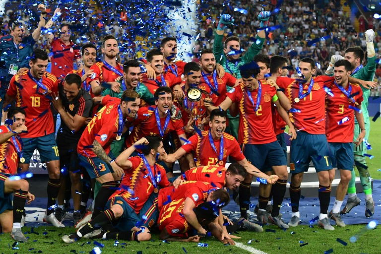 spain reclaim the title they last won in 2013 and join italy as the only nation to have won the tournament five times photo afp