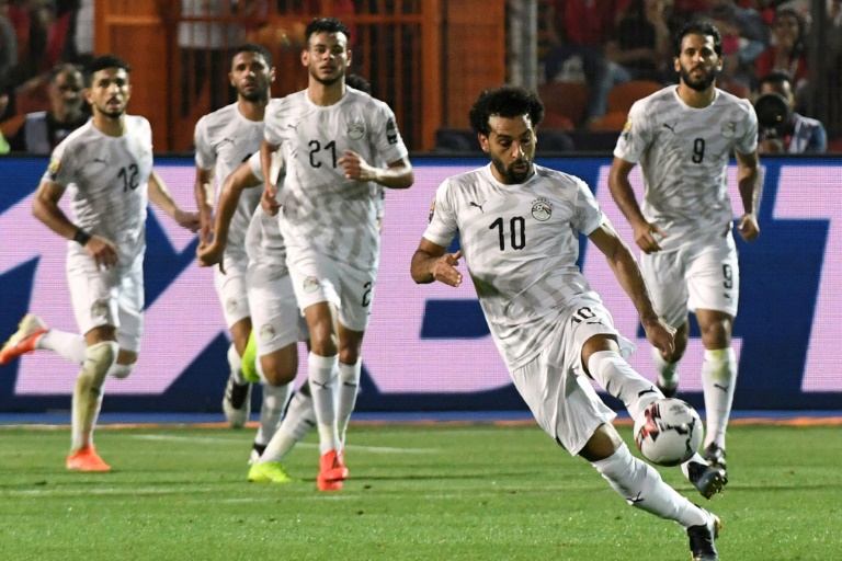 after prolific liverpool scorer salah put egypt ahead against the run of play on 36 minutes captain ahmed elmohamady added a second just before half time photo afp