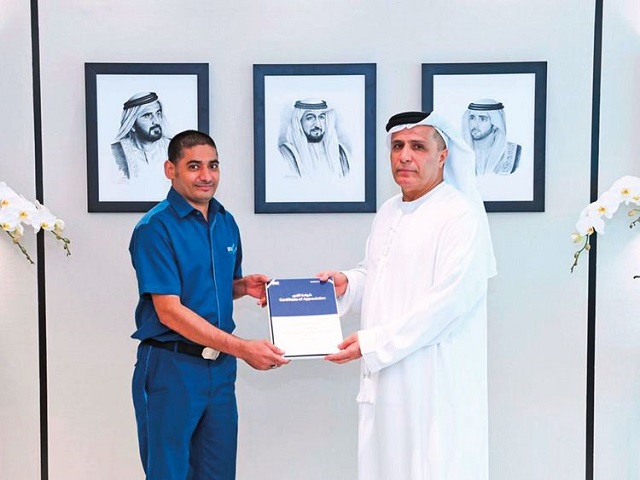 director general and chairman of the board of executive directors of rta mattar al tayer honours taher ali maqbool photo courtesy khaleej times