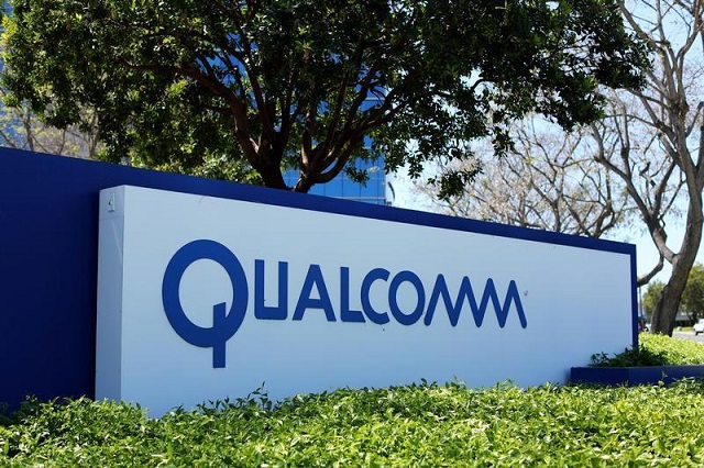 a qualcomm sign is pictured at one of its many campus buildings in san diego california u s photo reuters