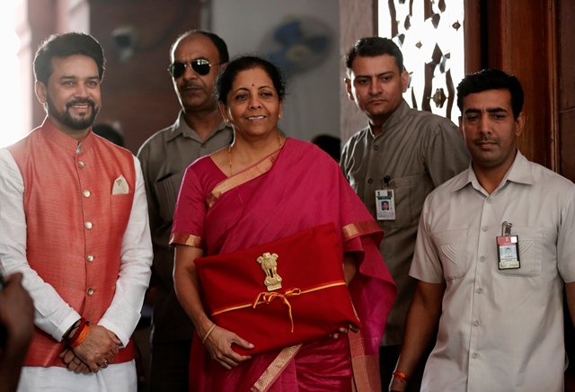 india 039 s finance minister nirmala sitharaman arrives to present the 2019 budget in parliament photo reuters