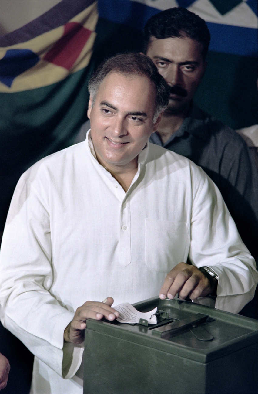 a file photo of rajiv gandhi