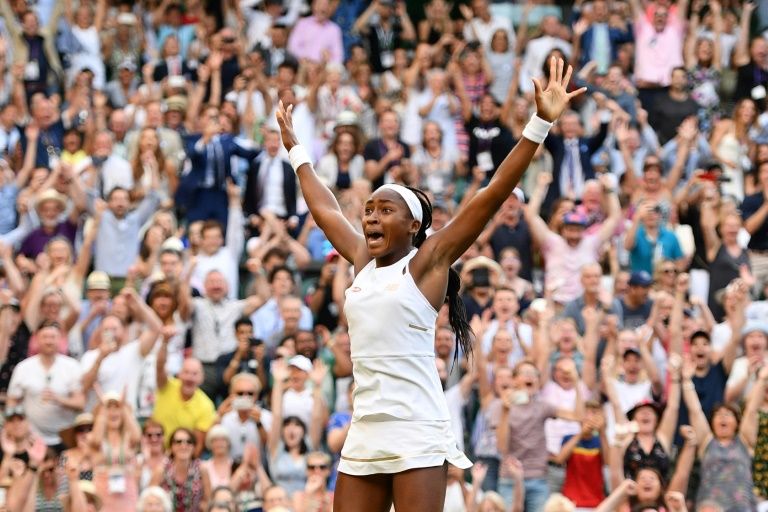 gauff    who jumped in the air in delight while her parents saluted her from the players box her mother chest pumping    next plays former world number one simona halep photo afp