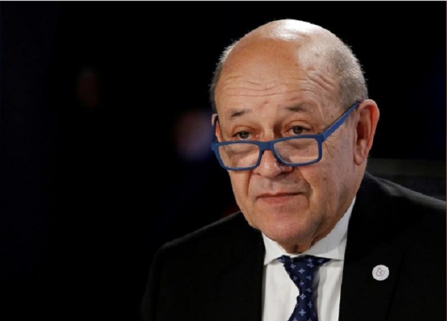 french foreign minister jean yves le drian attends a working session during the foreign ministers of g7 nations meeting in dinard france april 6 2019 photo reuters