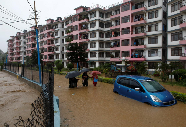death toll in nepal floods rises to 55 thousands displaced