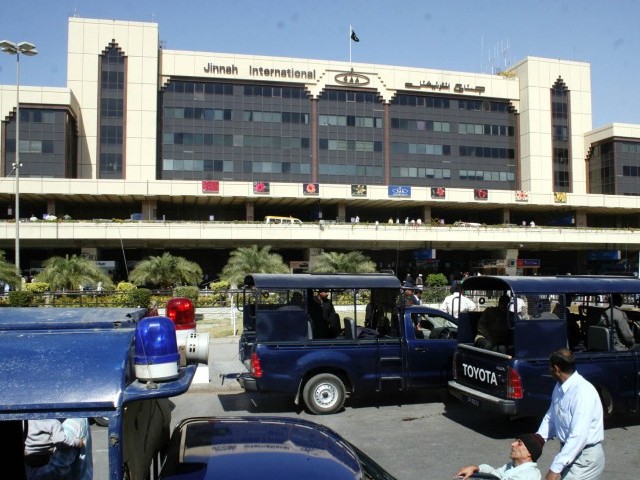 jinnah international airport of karachi photo file