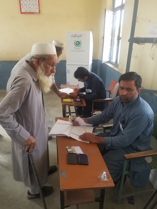 polling underway k p merged tribal districts photo express