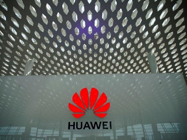 a huawei company logo is seen at the shenzhen international airport in shenzhen in shenzhen guangdong province china photo reuters