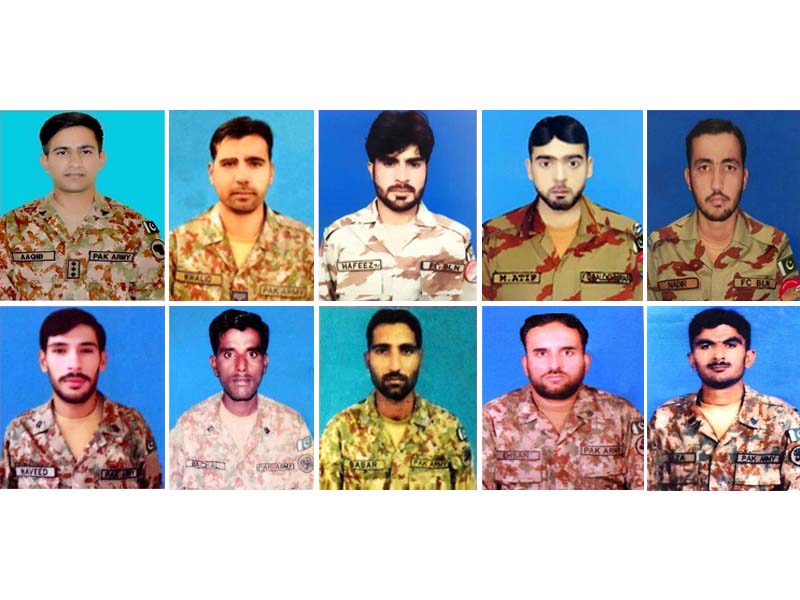 martyrs of north waziristan and balochistan terrorist attacks photo ispr