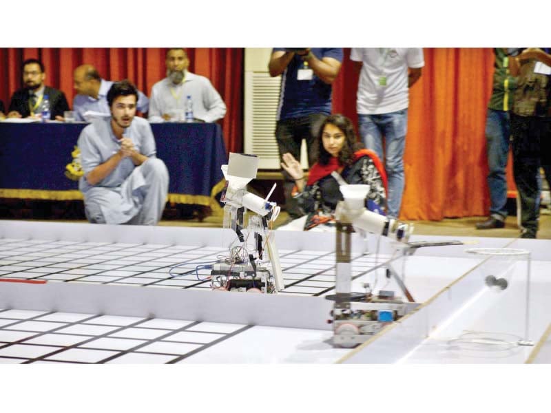 students compete in the national robotics contest at the nust college of electrical amp mechanical engineering rawalpindi photo app