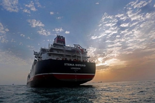 stena impero a british flagged vessel owned by stena bulk is seen at bandar abbas port july 21 2019 photo reuters