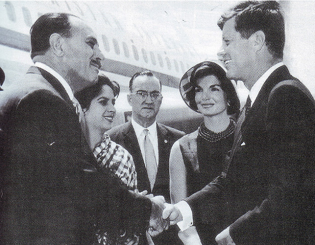 President JFK welcomed President Ayub Khan.