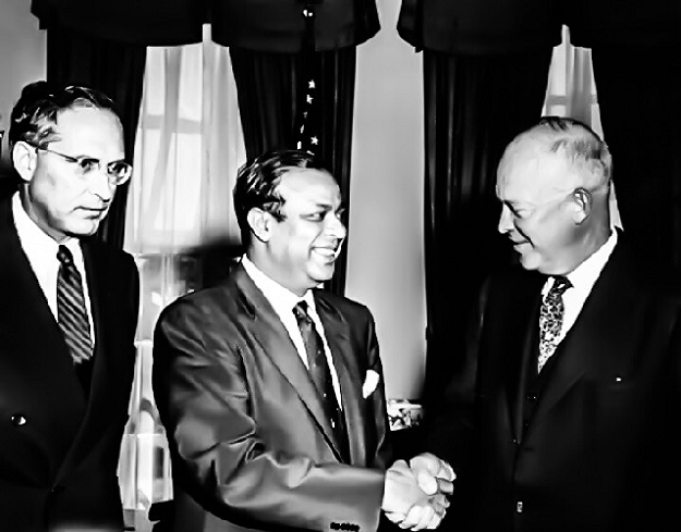 Muhammad Ali Bogra meeting Eisenhower.