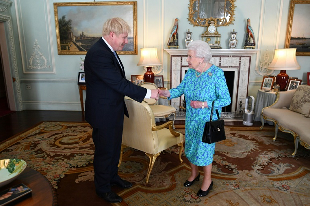 Queen Elizabeth II invited Johnson to form a new government. PHOTO: AFP