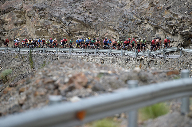 In this picture taken on June 30, 2019, Pakistani and international cyclists take part in the Tour de Khunjerab, one of the world's highest altitude cycling competitions, near the Pakistan-China Khunjerab border. PHOTO: AFP