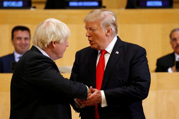 british foreign secretary boris johnson and us president donald trump photo reuters