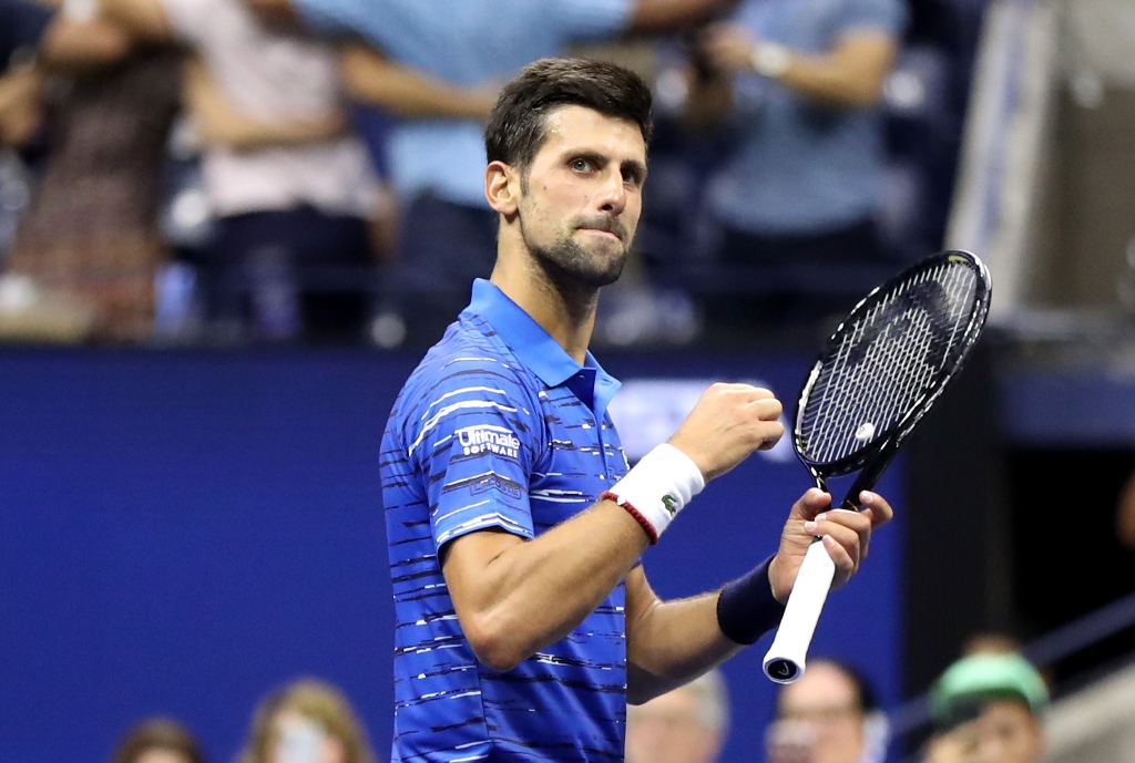 next up djokovic a three time us open winner booked a sunday showdown with three time slam winner stan wawrinka photo afp