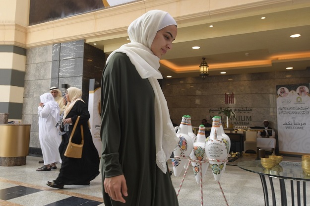 27-year-old Farah Talal is pictured at a hotel in the in Saudi Arabia's holy city of Mecca on August 7, 2019, prior to the start of the annual Hajj pilgrimage in the holy city. (Photo: AFP)