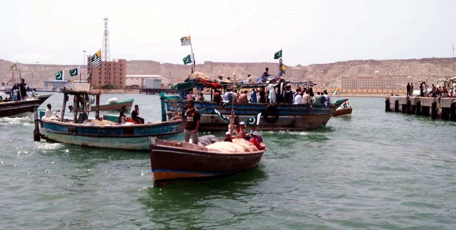 Pakistan Navy boat rally in Gwadar.