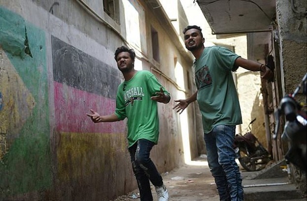 Haunted by gang violence and poverty for decades, Lyari was once considered one of Pakistan's most dangerous areas, but those grim realities also inspired a generation of artists and spawned a burgeoning hip hop scene. PHOTO: AFP.