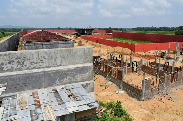 Detention centres are under construction for people who are not included in the National Register of Citizens in Assam. PHOTO: AFP