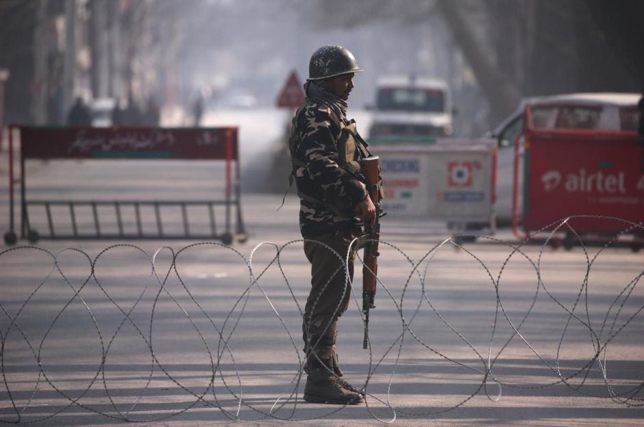 Indian troops lock down IoK city. PHOTO: REUTERS