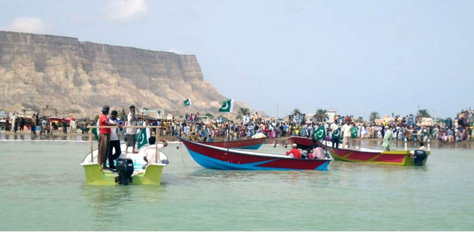 Pakistan Navy boat rally in Ormara, Balochistan.