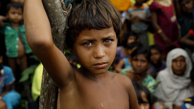 A Rohingya refugee girl in Bangladesh. PHOTO: AFP