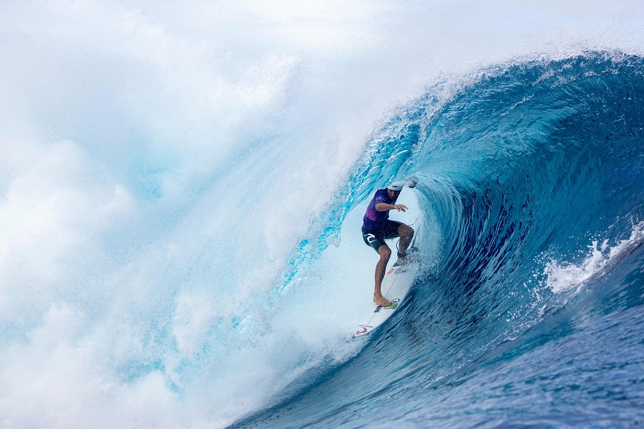Australian surfer Owen Wright competes to win the 2019 Tahiti Pro at Teahupoo, Tahiti. PHOTO: AFP