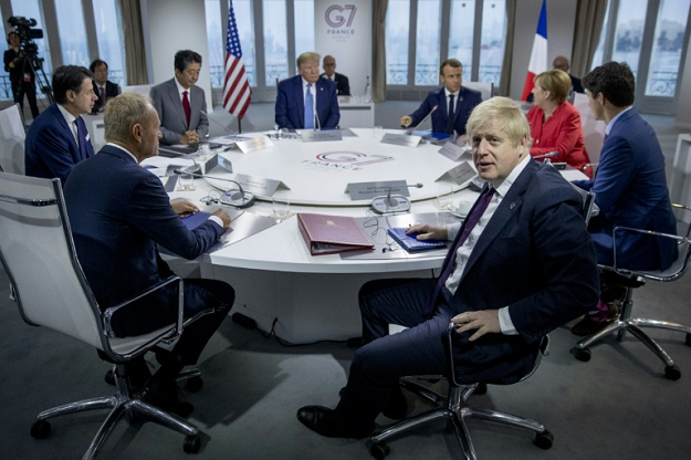 The G7 summit is Boris Johnson's first major international meeting since he became Britain's prime minister in July. PHOTO: AFP