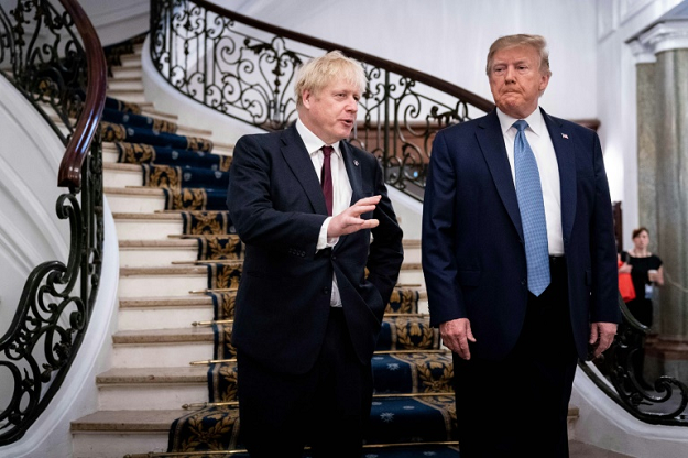 British Prime Minister Boris Johnson became the latest of the G7 partners to urge Trump to step back from the trade war. PHOTO: AFP