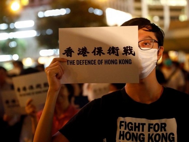 Hong Kong protest. PHOTO: Reuters