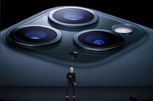 CEO Tim Cook presents the new iPhone 11 Pro at an Apple event at their headquarters in Cupertino, California, US September 10, 2019. PHOTO: REUTERS