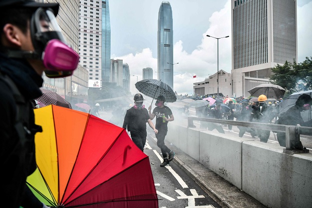 Hong Kong protest. PHOTO: AFP 