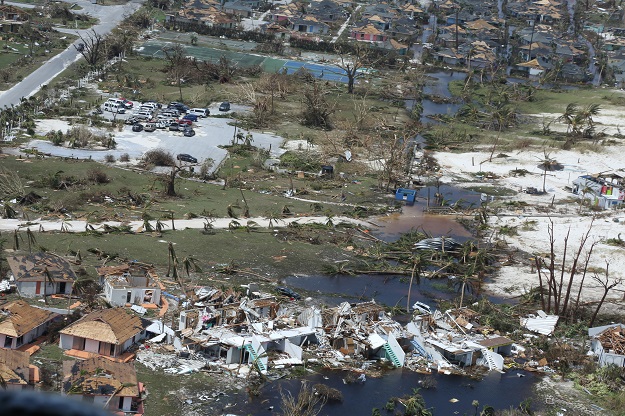 An aerial view shows the damages following Hurricane Dorian in the Bahamas. PHOTO: Reuters