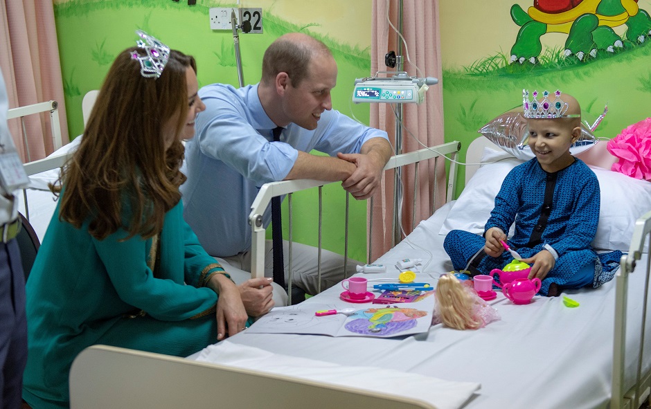 Prince William and Kate Middleton are seen during their visit to Shaukat Khanum Memorial Hospital Lahore. PHOTO: REUTERS