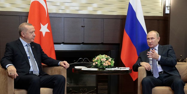 Russian President Vladimir Putin meets with his Turkish counterpart Recep Tayyip Erdogan in Sochi. PHOTO: AFP