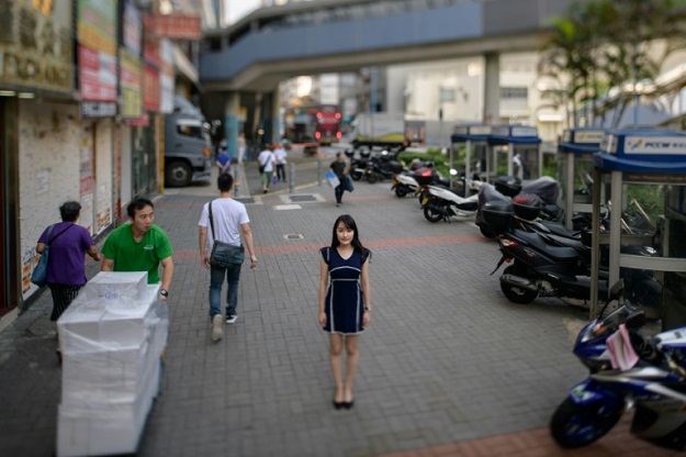 Local election candidate Janelle Leung, 25, was attacked while campaigning (Photo: AFP)