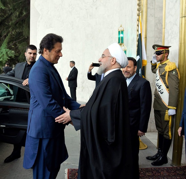 PM Imran Khan meets Iranian President Hassan Rouhani in Tehran on October 13. PHOTO: PID
