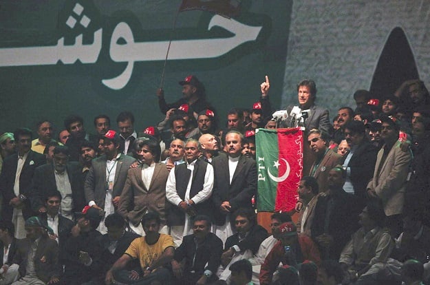 Imran Khan at a rally in Karachi in 2011. (Photo: File)