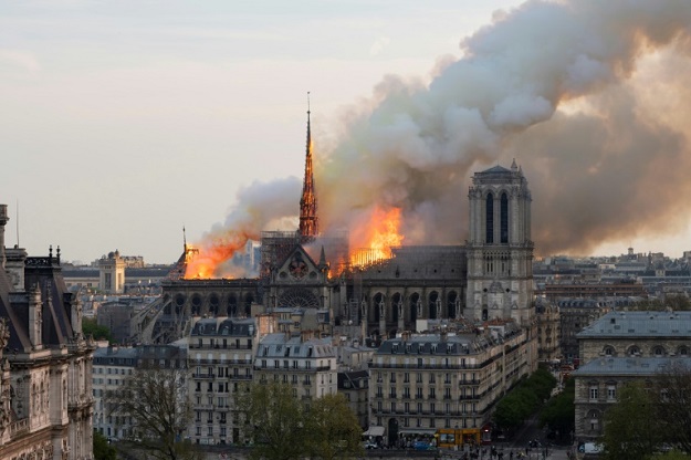 The fire at Notre-Dame could be seen across Paris (Photo: AFP)