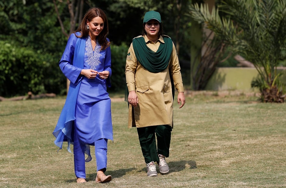  Britain's Catherine, Duchess of Cambridge, visits Margalla Hills in Islamabad, Pakistan. PHOTO: REUTERS