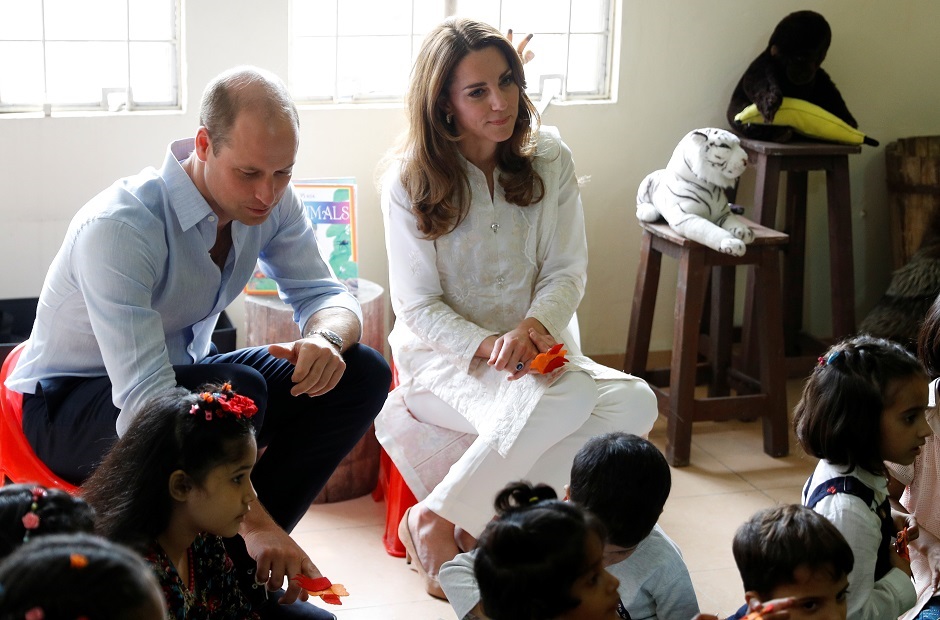 Britain's Prince William and Catherine, Duchess of Cambridge, visit SOS Children's village in Lahore, Pakistan October 17, 2019 (Photo: Reuters)