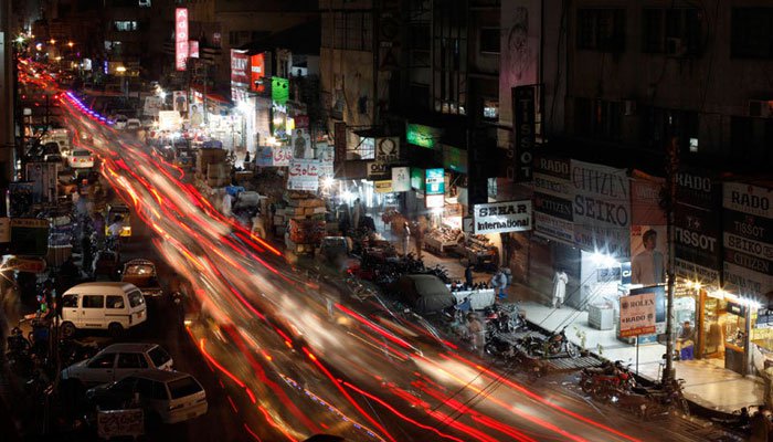 Karachi at night. PHOTO: REUTERS